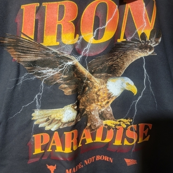 Under Armour Project Rock Graphic Cutoff Gray Eagle Crewneck Sz 2XL 1367037 010 - Picture 5 of 5